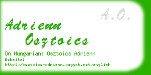 adrienn osztoics business card